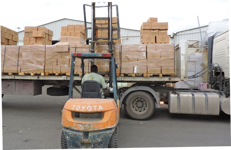 هدية خادم الحرمين الشريفين 125 طن تمور للأسر الفقيرة