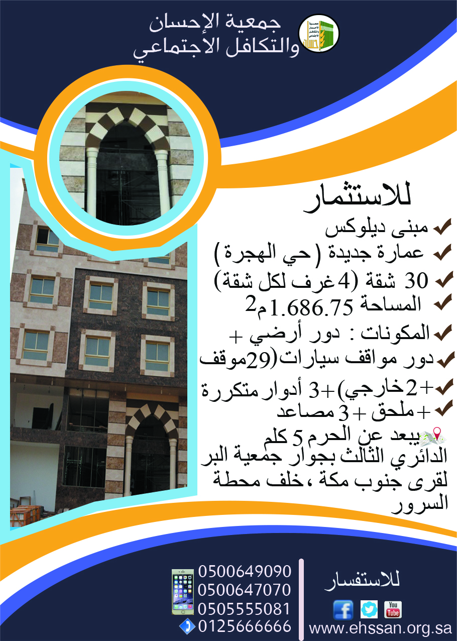 للاستثمار .. عمارة جديدة بحي الهجرة بمكة