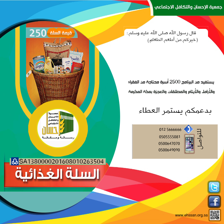 250 ريالاً توفر سلة غذائية لأسرة فقيرة في مكة المكرمة