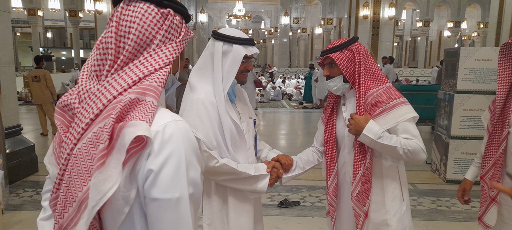 الزايدي وعدنان والمالكي يزورون معرض كسوة الكعبة بالمسجد الحرام