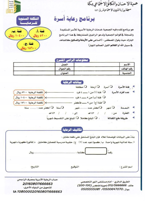 برنامج رعاية أسرة