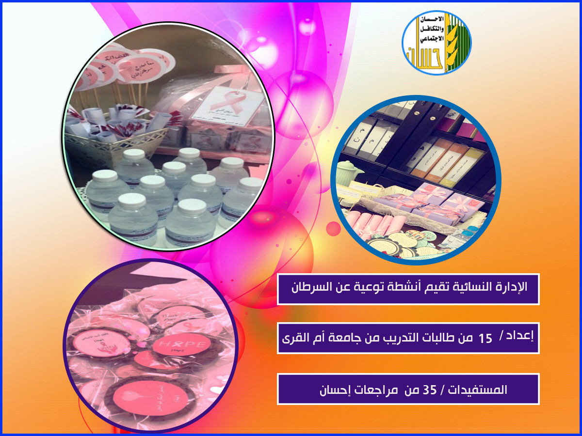 35 من مستفيدات (إحسان) يتعرفن على كيفية الوقاية من السرطان